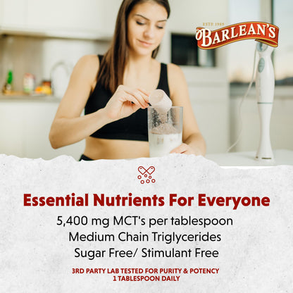 Barlean's premium 454 milliliter bottle displayed with authentic USA imported product seals.