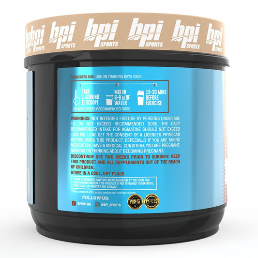 BPI Sports ketogenic sugar free creamer tub showing supplement facts and ingredients
