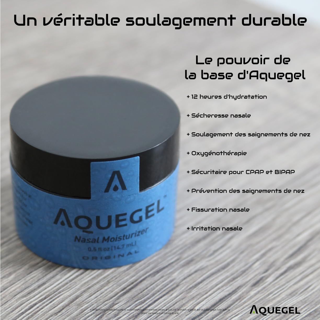 Top view of Aquegel nasal moisturizer jar