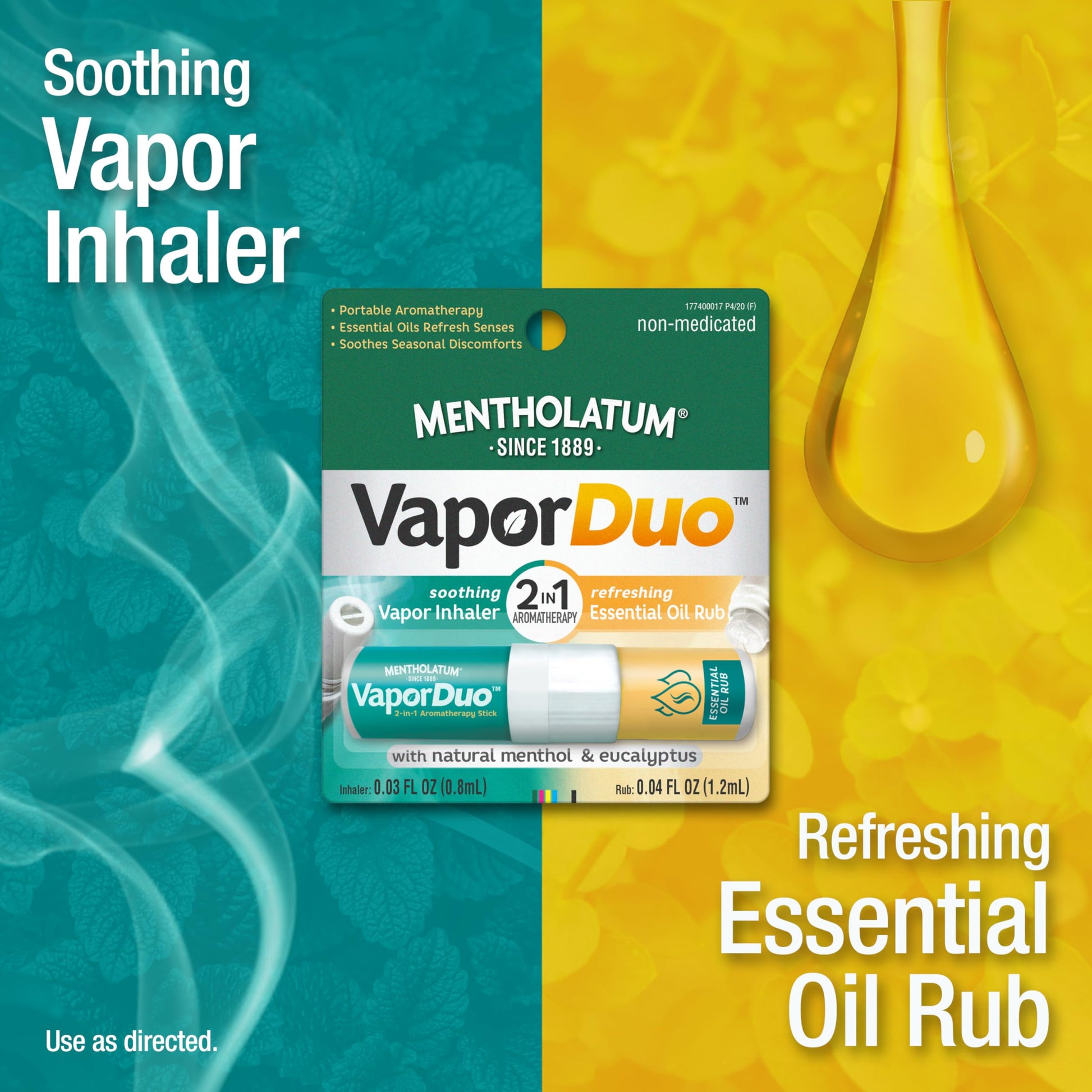 Mentholatum Vaporduo nasal inhaler side view