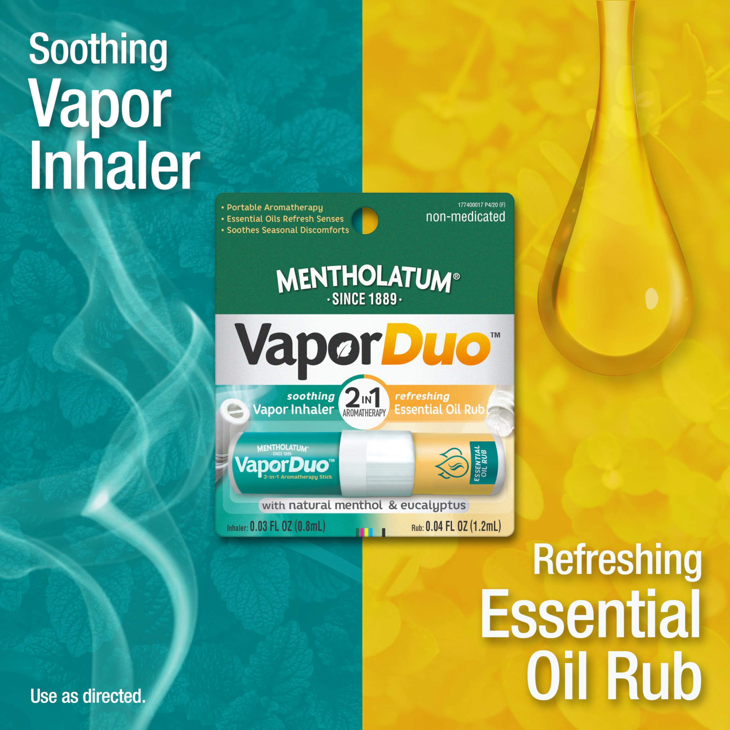 Mentholatum Vaporduo nasal inhaler side view