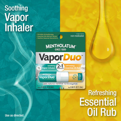 Mentholatum Vaporduo nasal inhaler side view