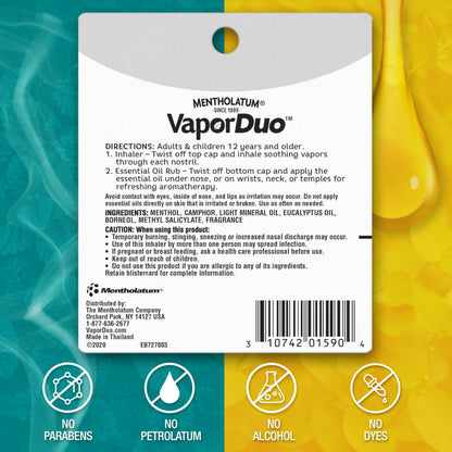 Mentholatum Vaporduo dual-function components detailed