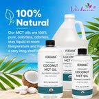 Verdana organic MCT oil bottle next to a coffee cup