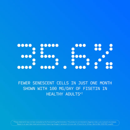 ProHealth Longevity Fisetin dietary supplement nutritional facts label