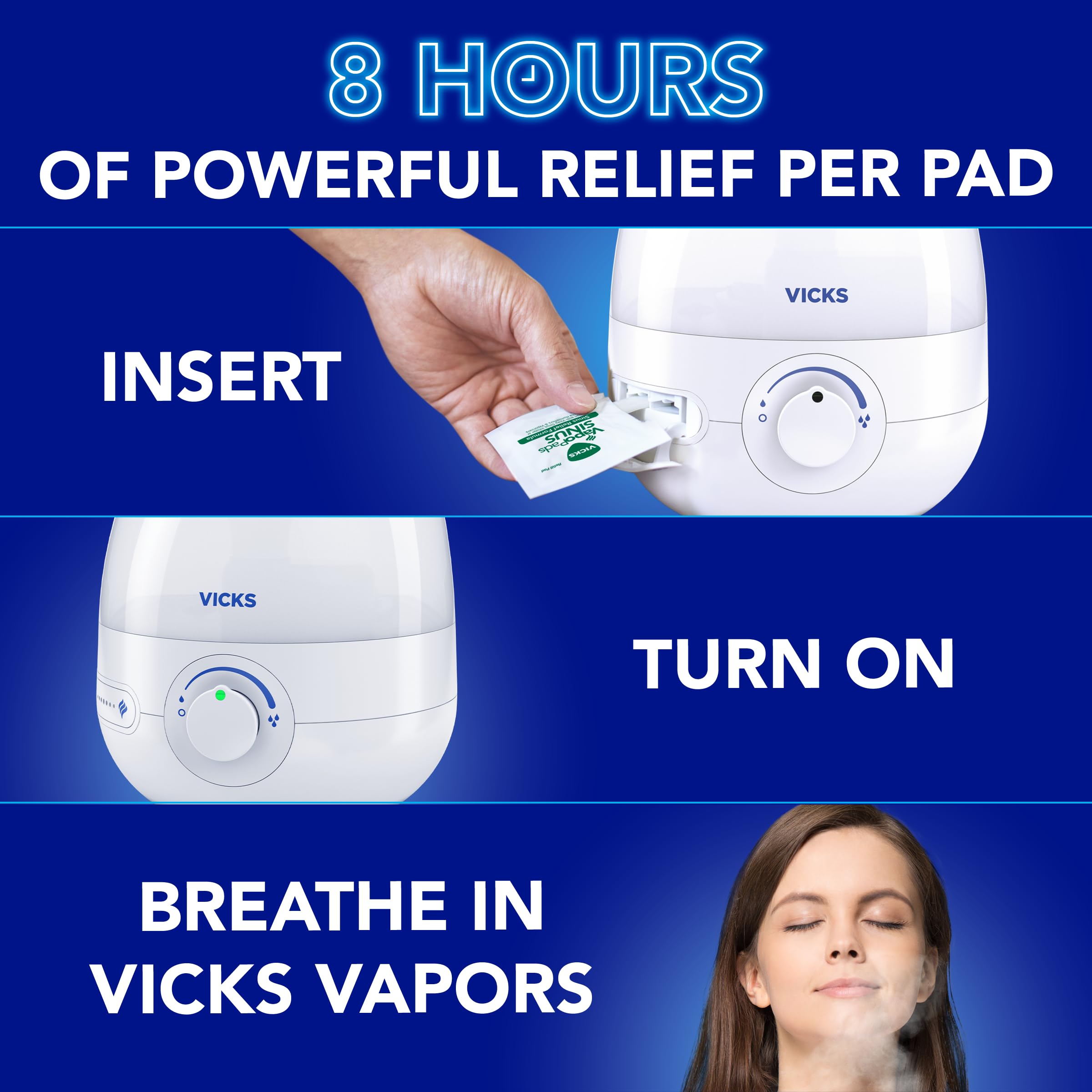 Close up of Vicks VapoPads 20-count refill packaging
