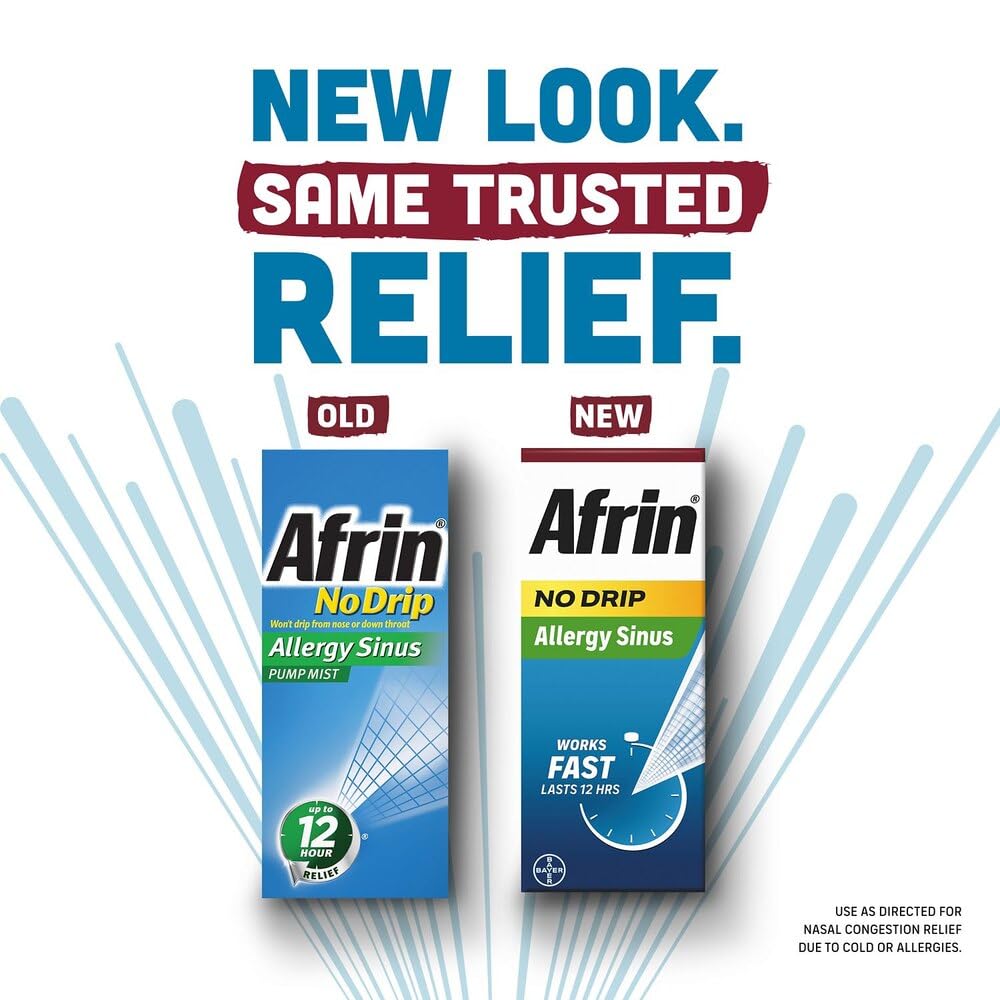 Afrin No Drip Allergy Sinus 15 milliliter pump bottle