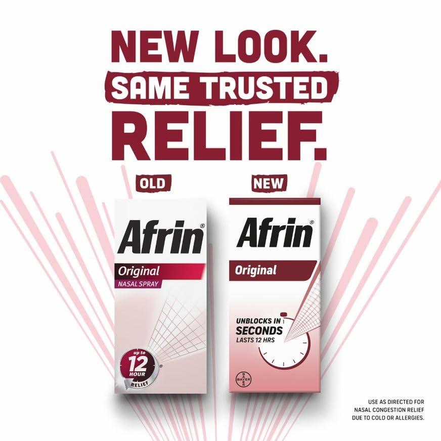 Three bottles of Afrin Original Maximum Strength Nasal Spray