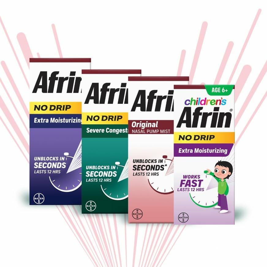 Close up of Afrin 30ml nasal spray pump mechanism
