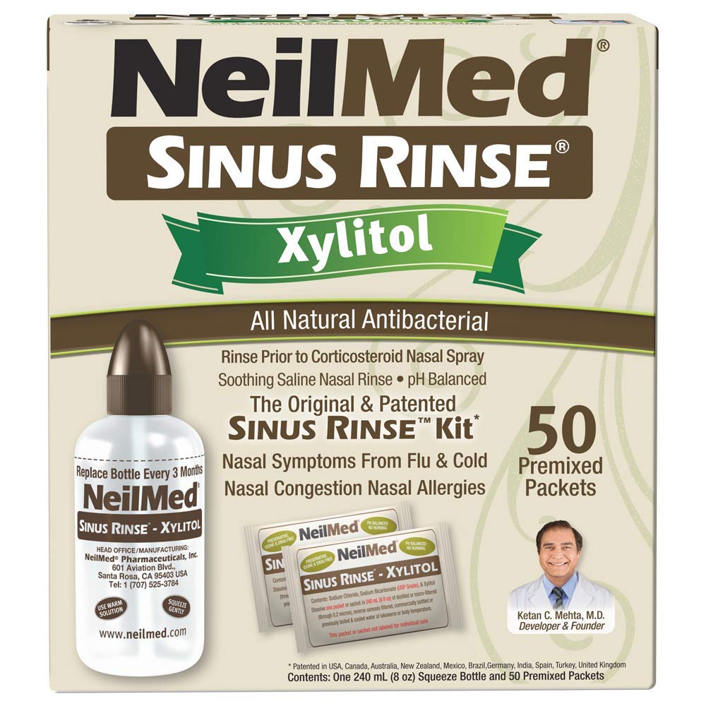 NeilMed Sinus Rinse Kit bottle and packets set
