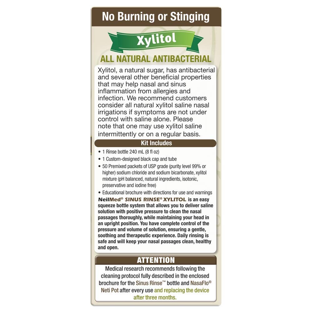 NeilMed sinus rinse system instructional packaging