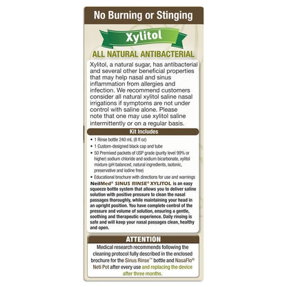 NeilMed sinus rinse system instructional packaging