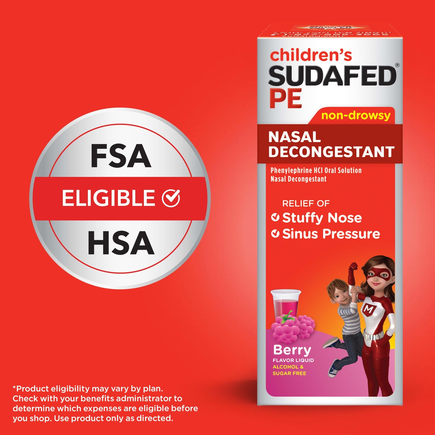 Dosing cup included with Childrens Sudafed PE liquid