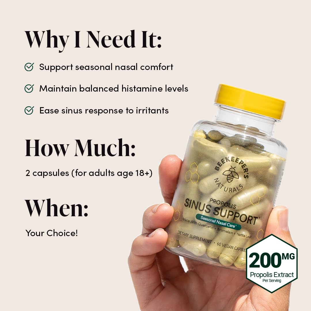 Beekeeper's Naturals Sinus Support supplement facts
