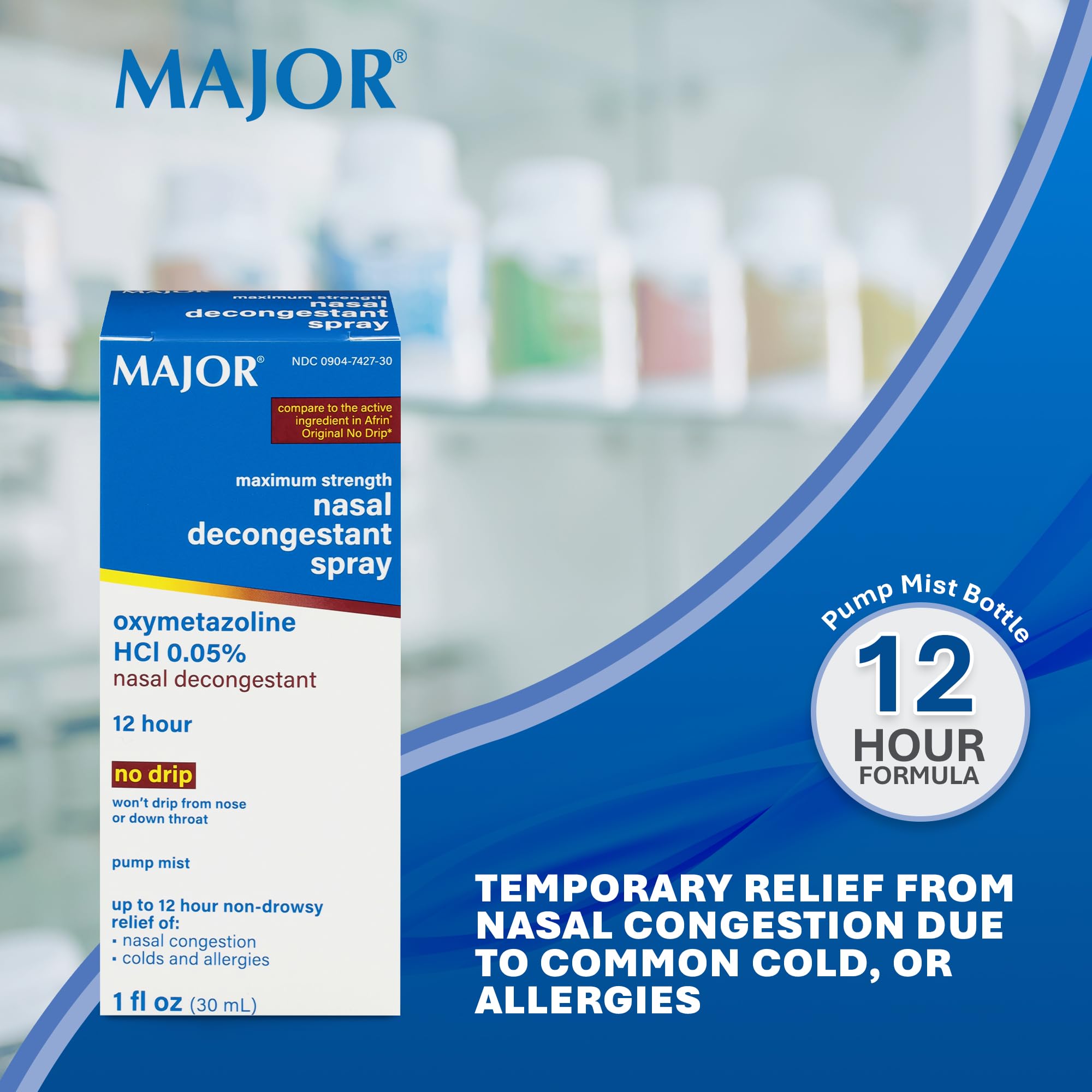 Major nasal spray pump mist packaging box