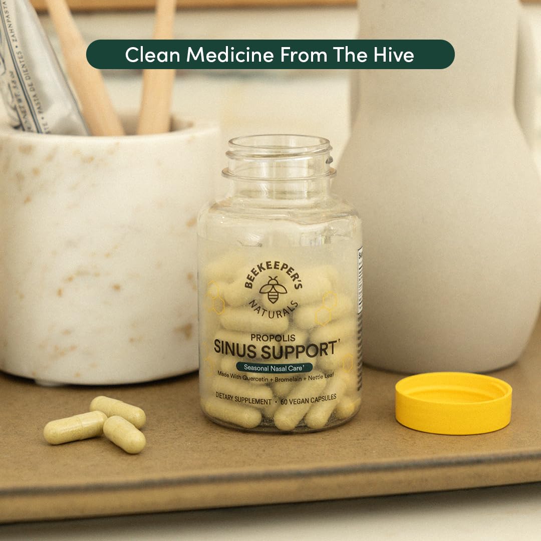 Beekeeper's Naturals Sinus Support packaging ingredients list