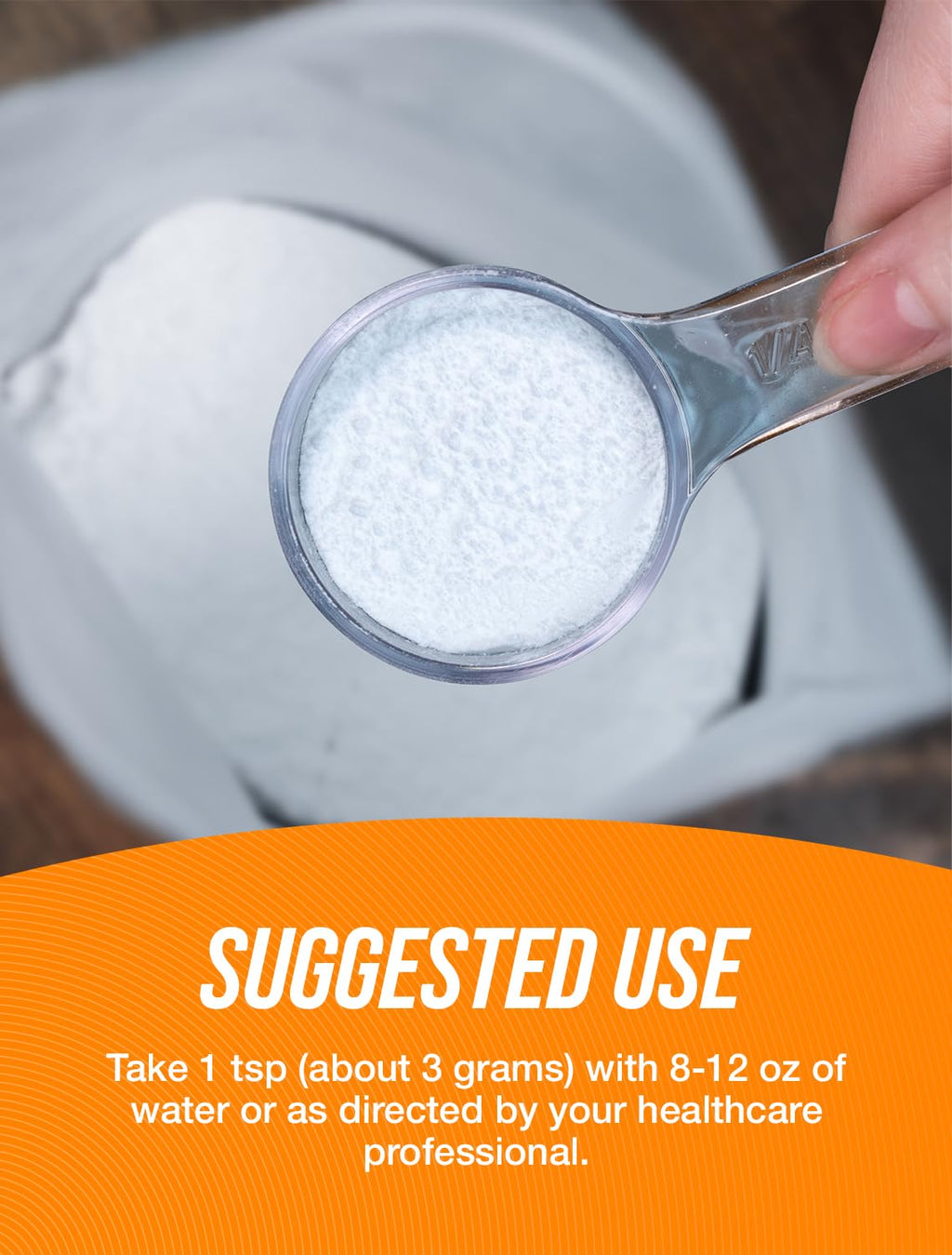 BulkSupplements MSM Powder nutrition facts panel