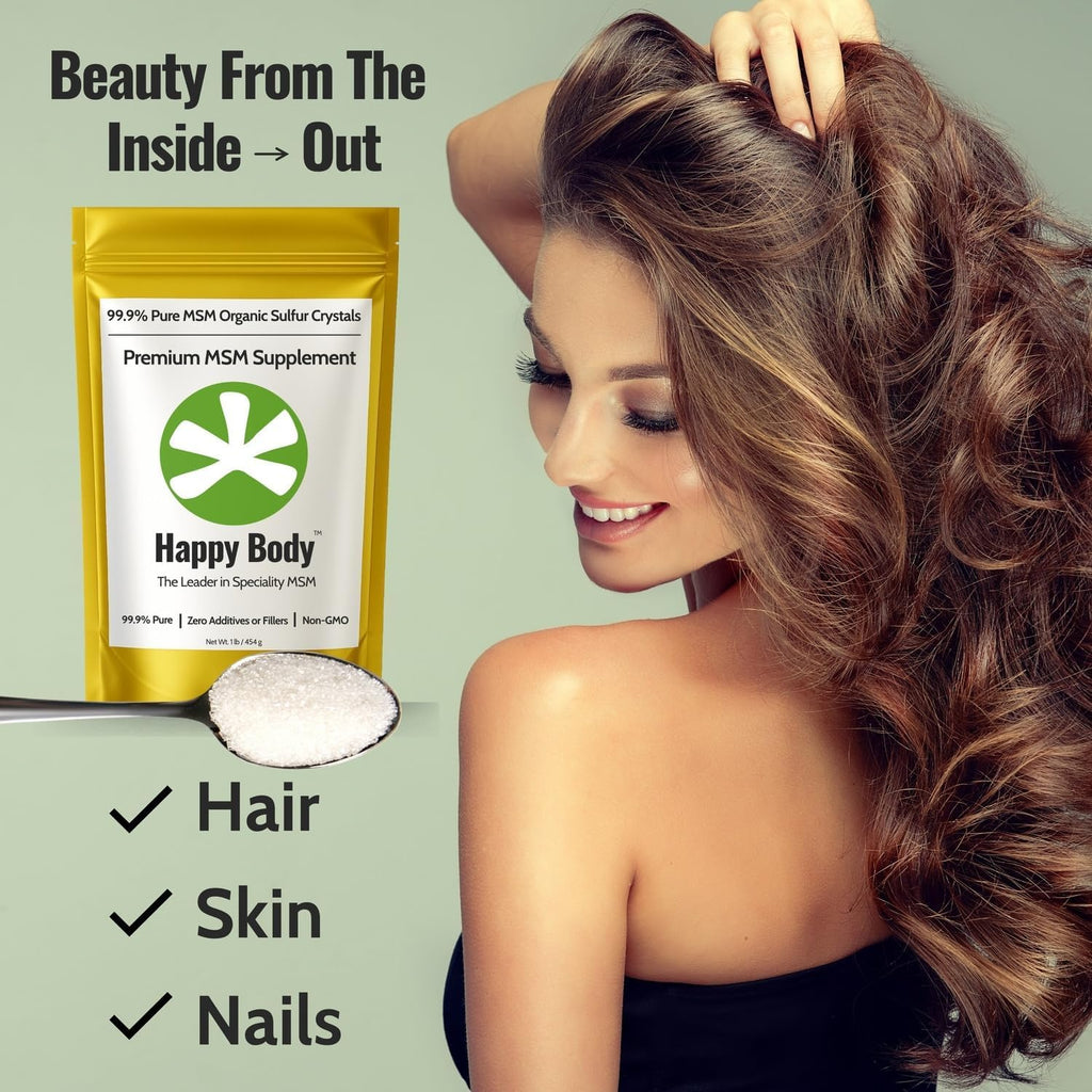 Happy Body 99.9 percent pure MSM container