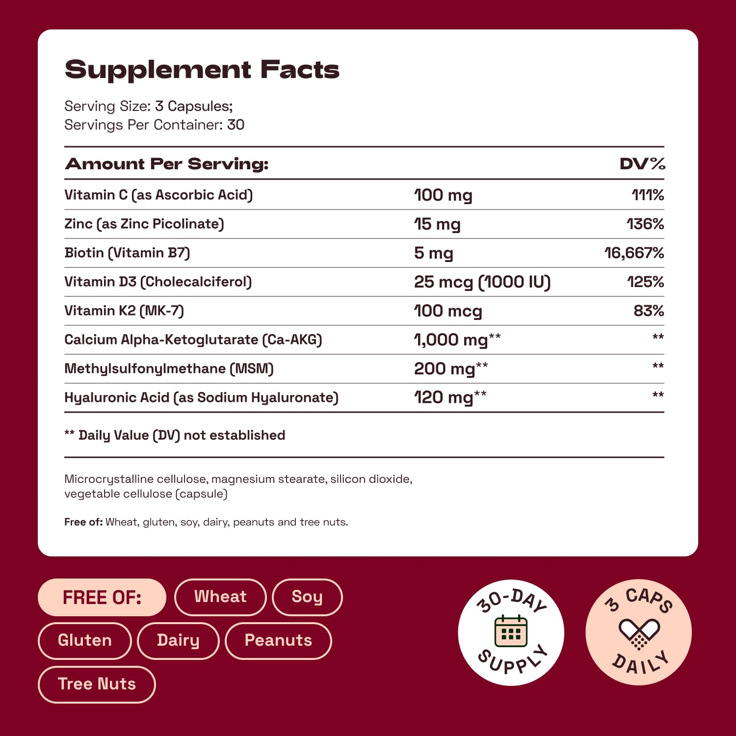 Cata Kor 90 capsules packaging displaying third party tested certification