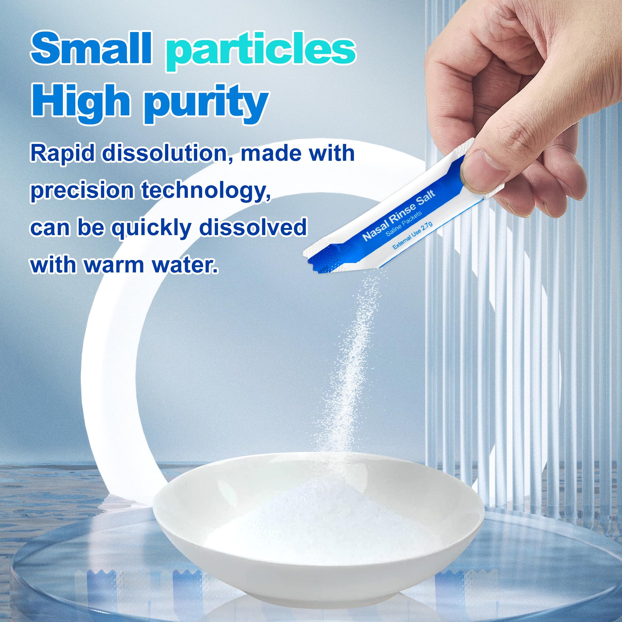 Individual 2.7 gram Waterpulse salt packet for sinus rinse