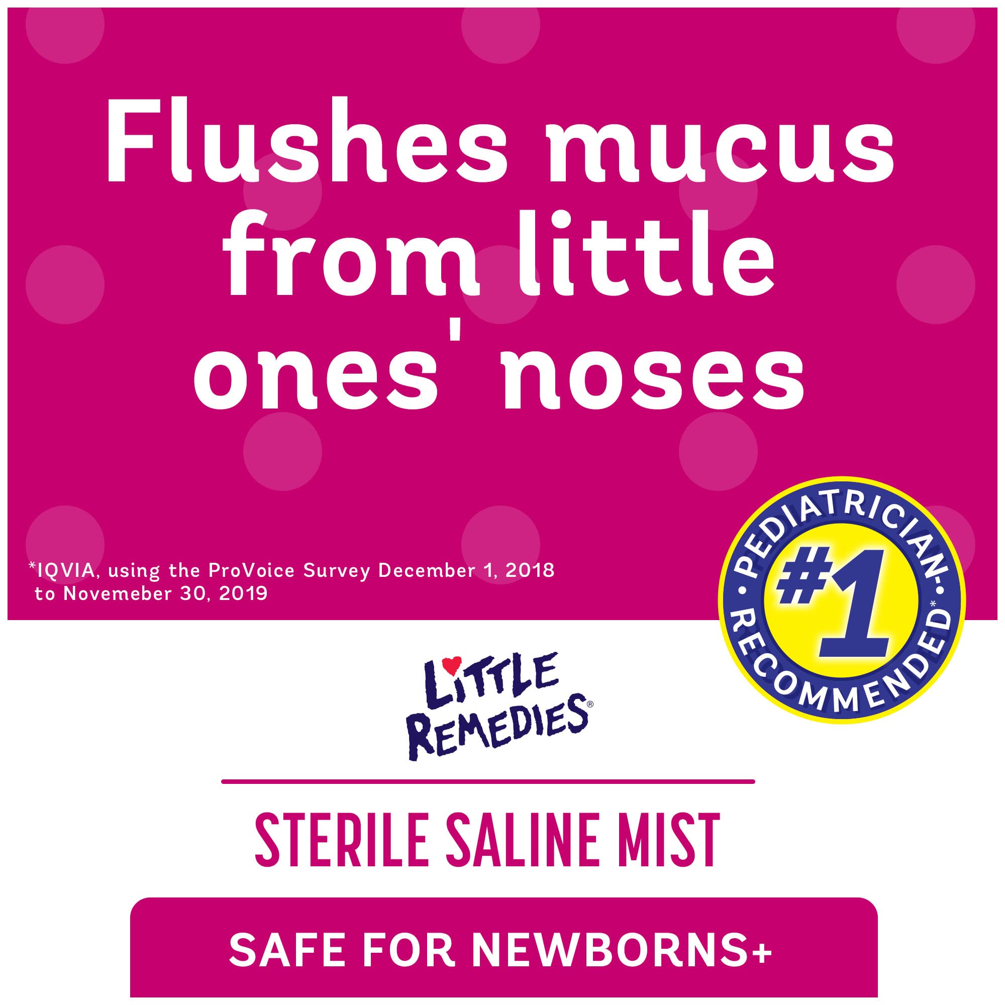 Three pack of Little Remedies sterile saline nasal spray for babies