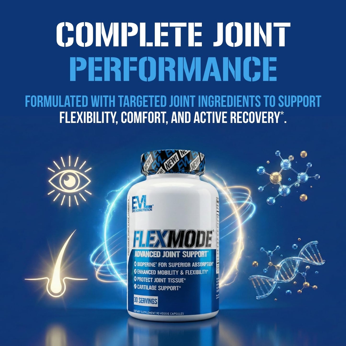 Evlution Nutrition FlexMode premium joint support and cartilage health capsule formula