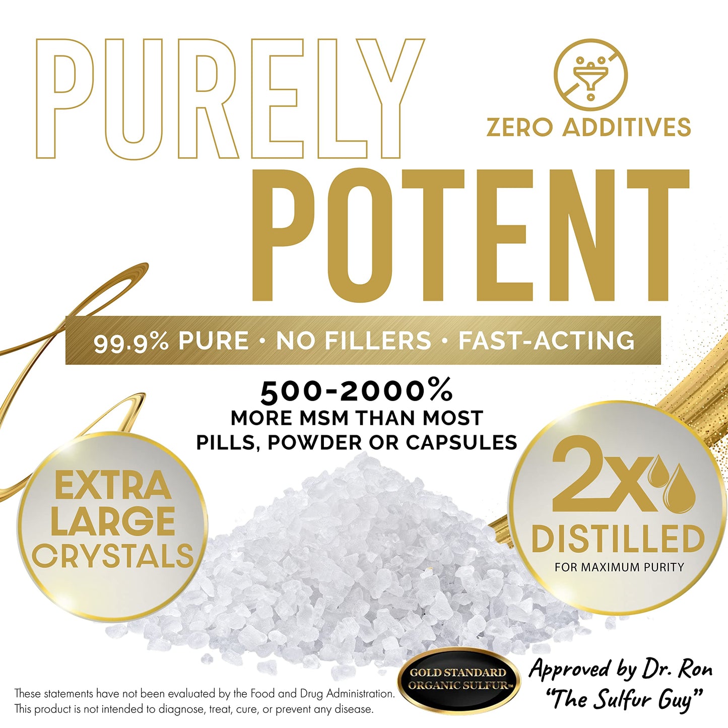 H2o Air Water Americas double distilled MSM crystals being dissolved into clean water for daily health supplementation.