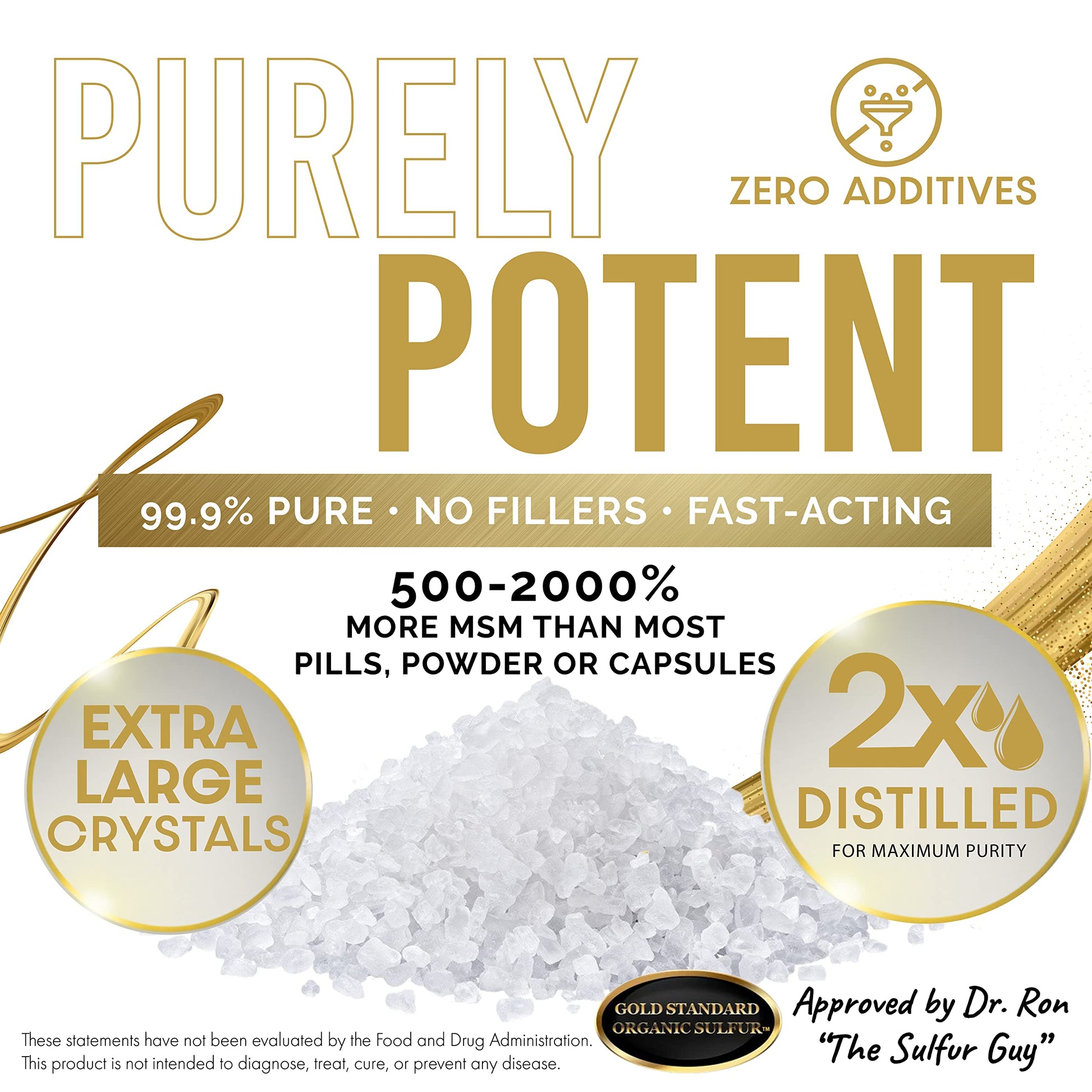 H2o Air Water Americas double distilled MSM crystals being dissolved into clean water for daily health supplementation.