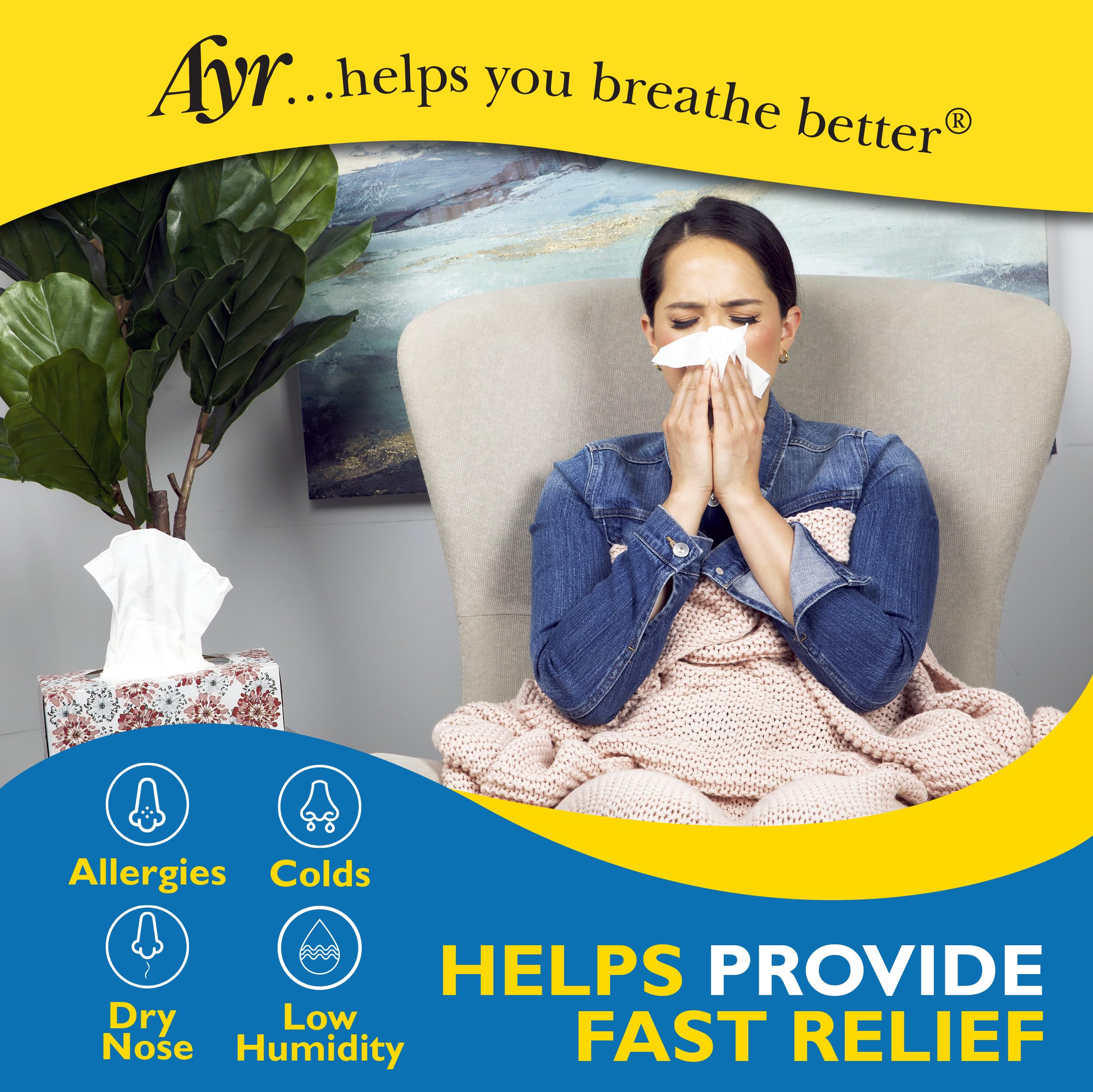 Ayr Saline Nasal Mist pack of two boxes