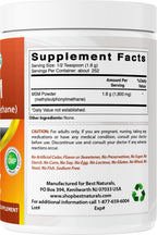 Best Naturals MSM powder mixed in liquid