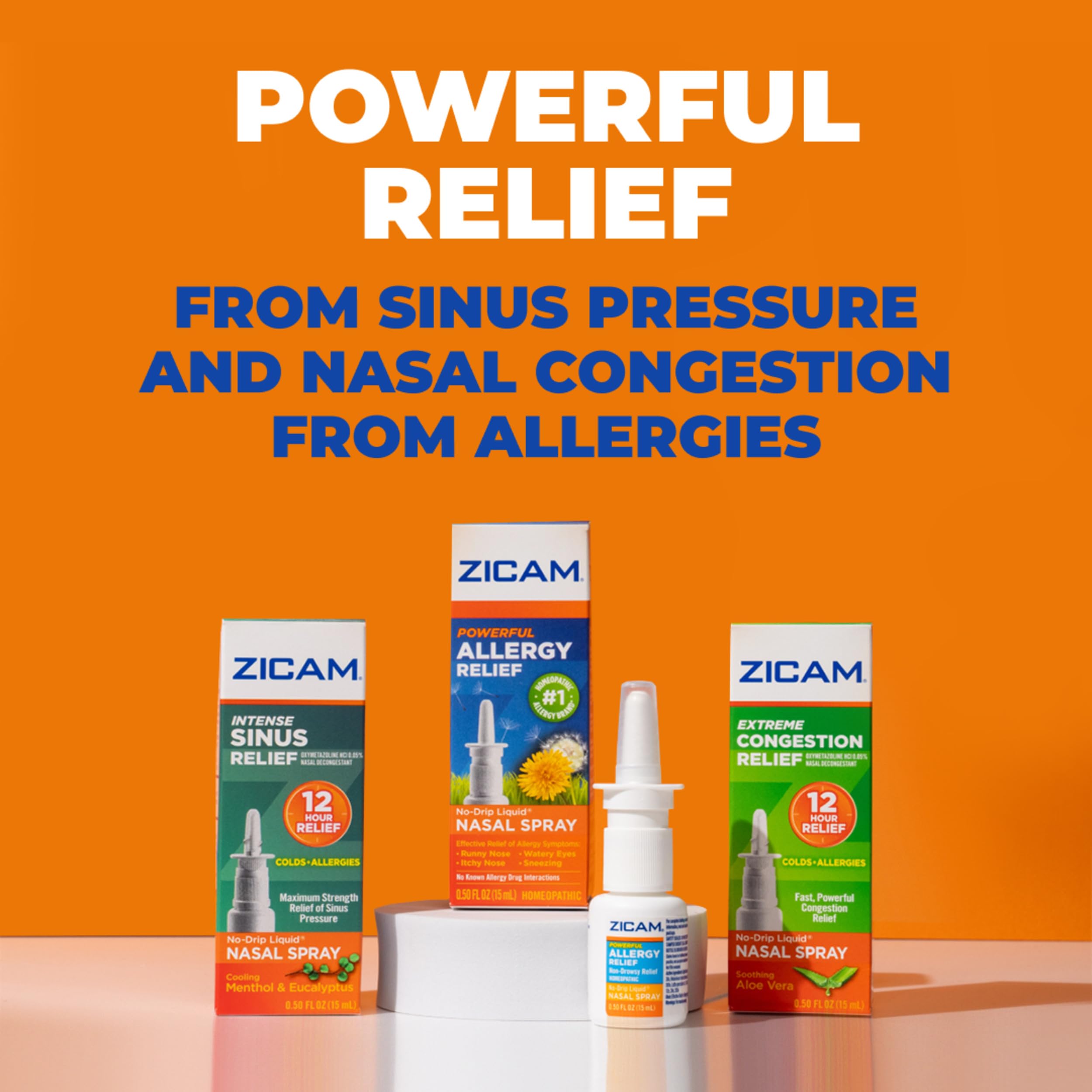 Zicam no-drip nasal spray packaging showing aloe vera