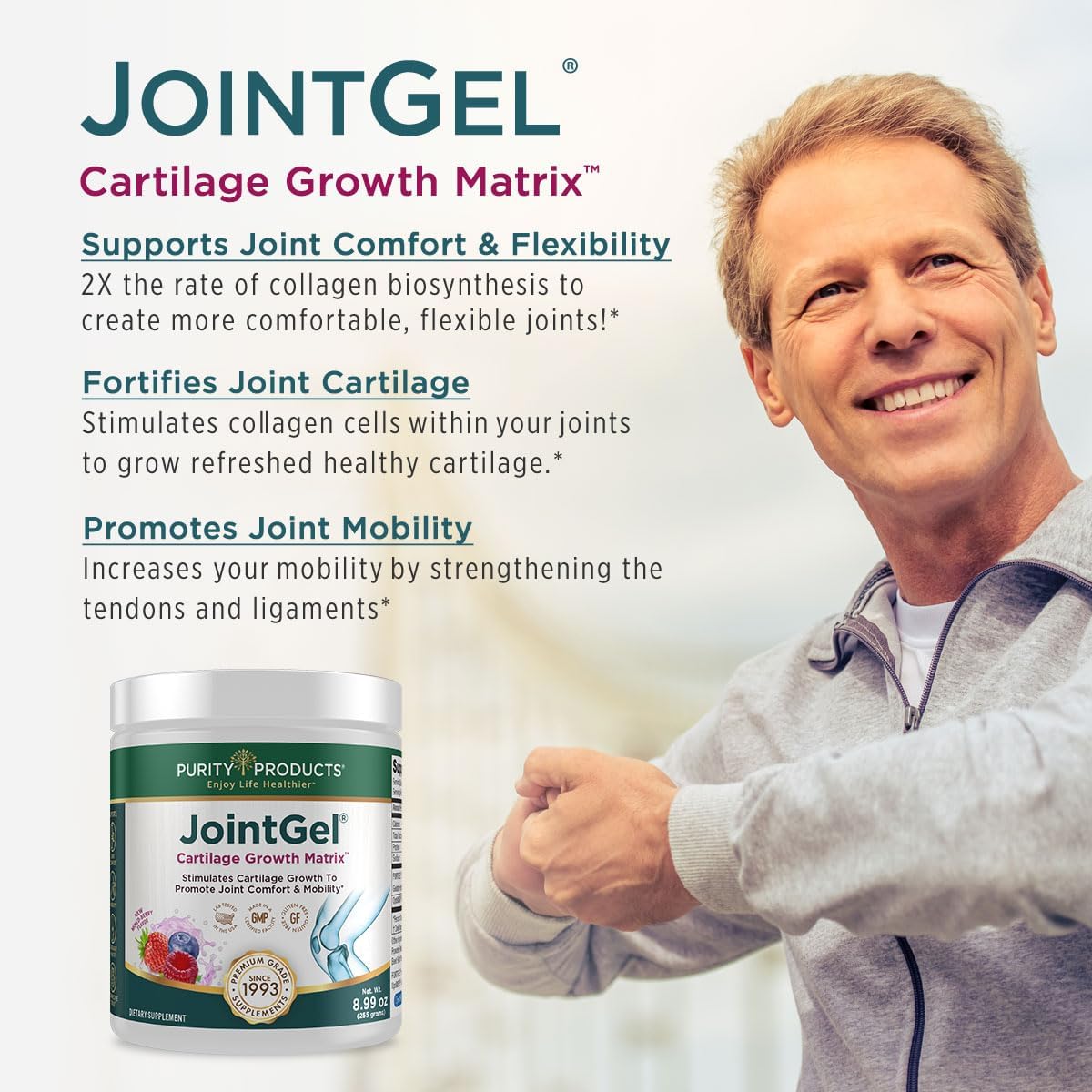 Purity Products JointGel dietary supplement with FORTIGEL and OptiMSM