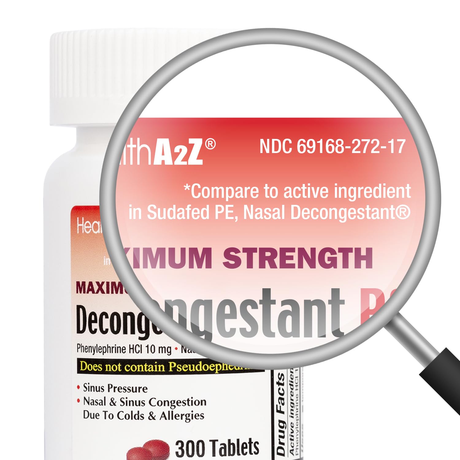 HealthA2Z Phenylephrine 10 milligram label details
