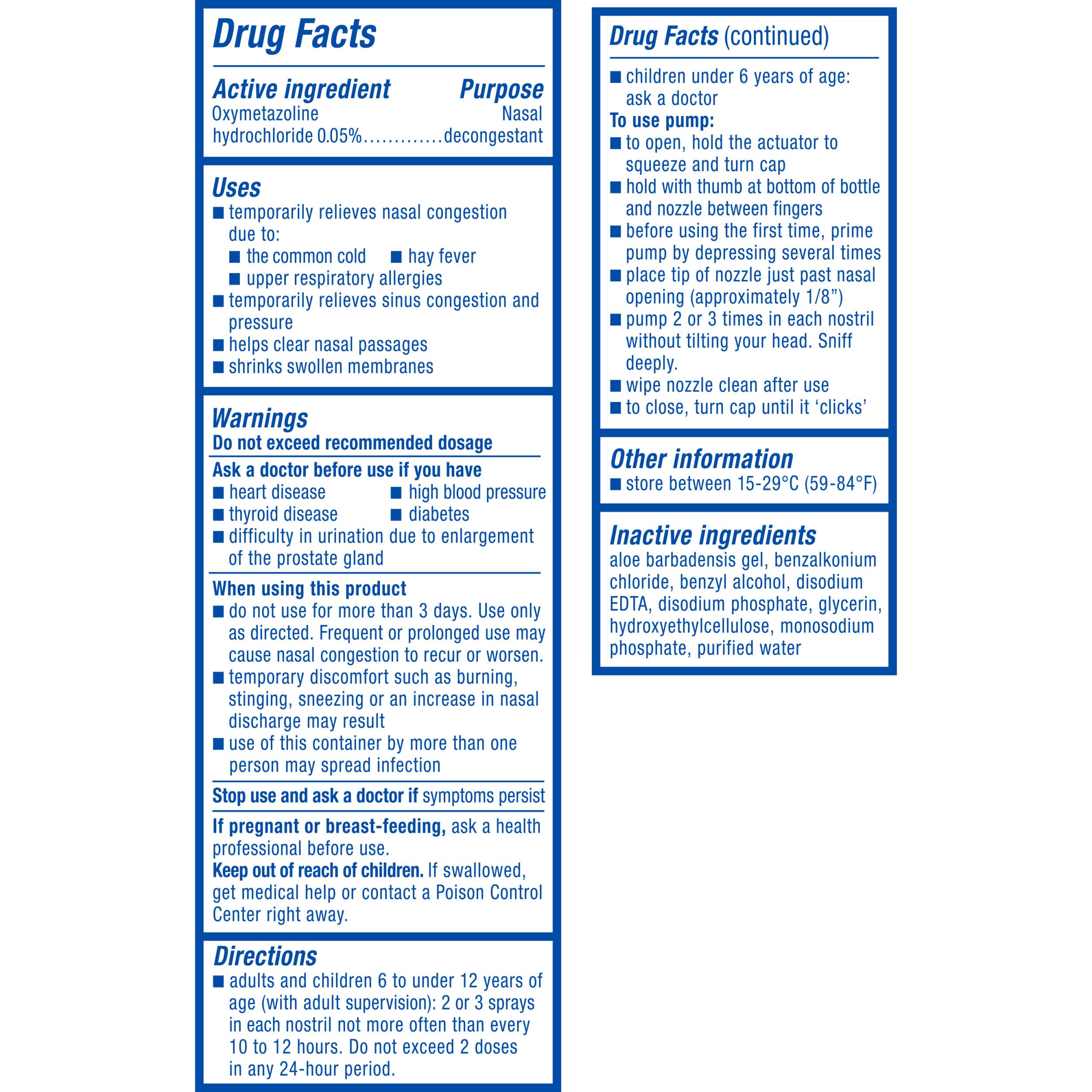 Close up of Zicam extreme congestion relief label