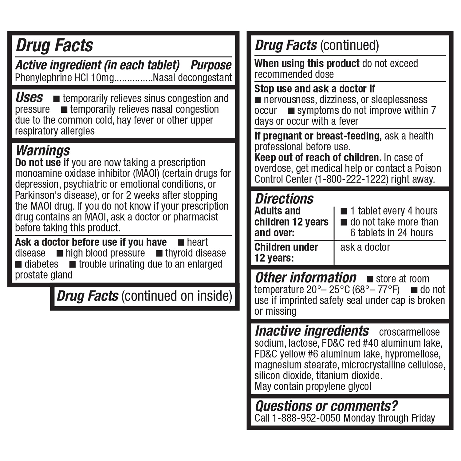Side view of HealthA2Z maximum strength nasal decongestant bottle