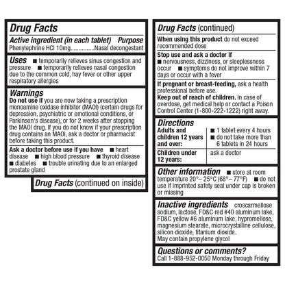 Side view of HealthA2Z maximum strength nasal decongestant bottle