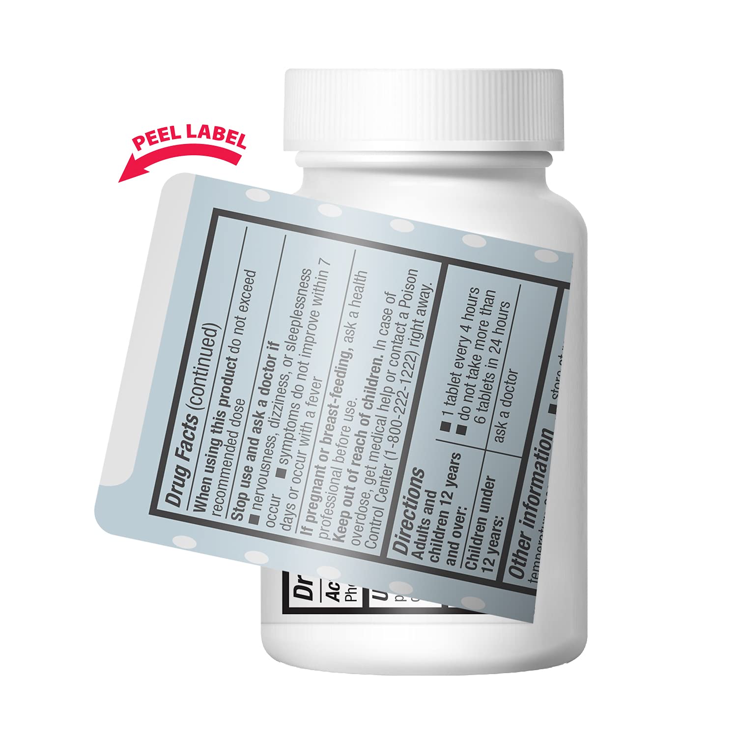 HealthA2Z Decongestant PE supplement facts panel