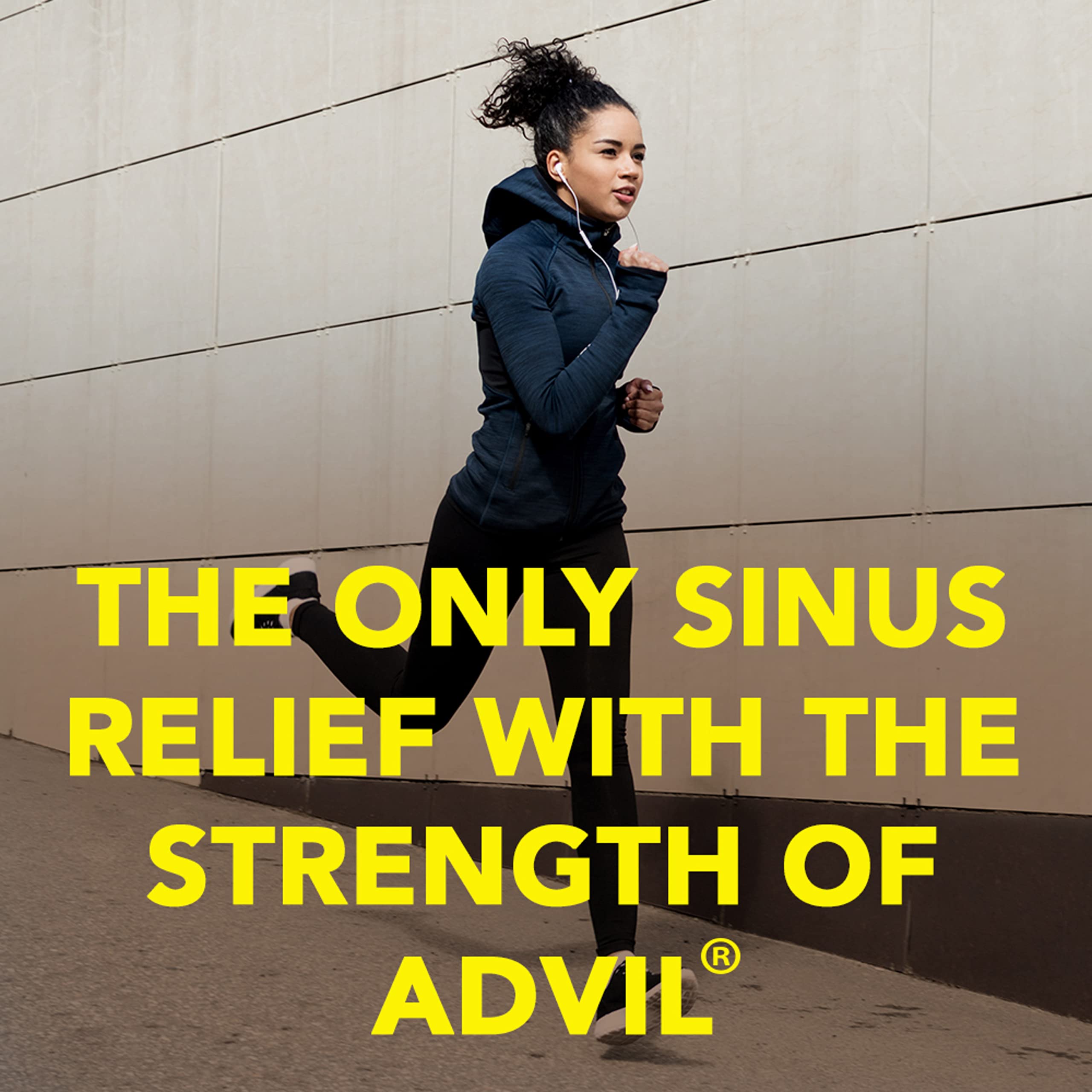 Back of Advil Sinus Congestion and Pain box with instructions