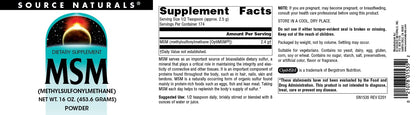 Sixteen ounce container of premium vegetarian organic sulfur powder.