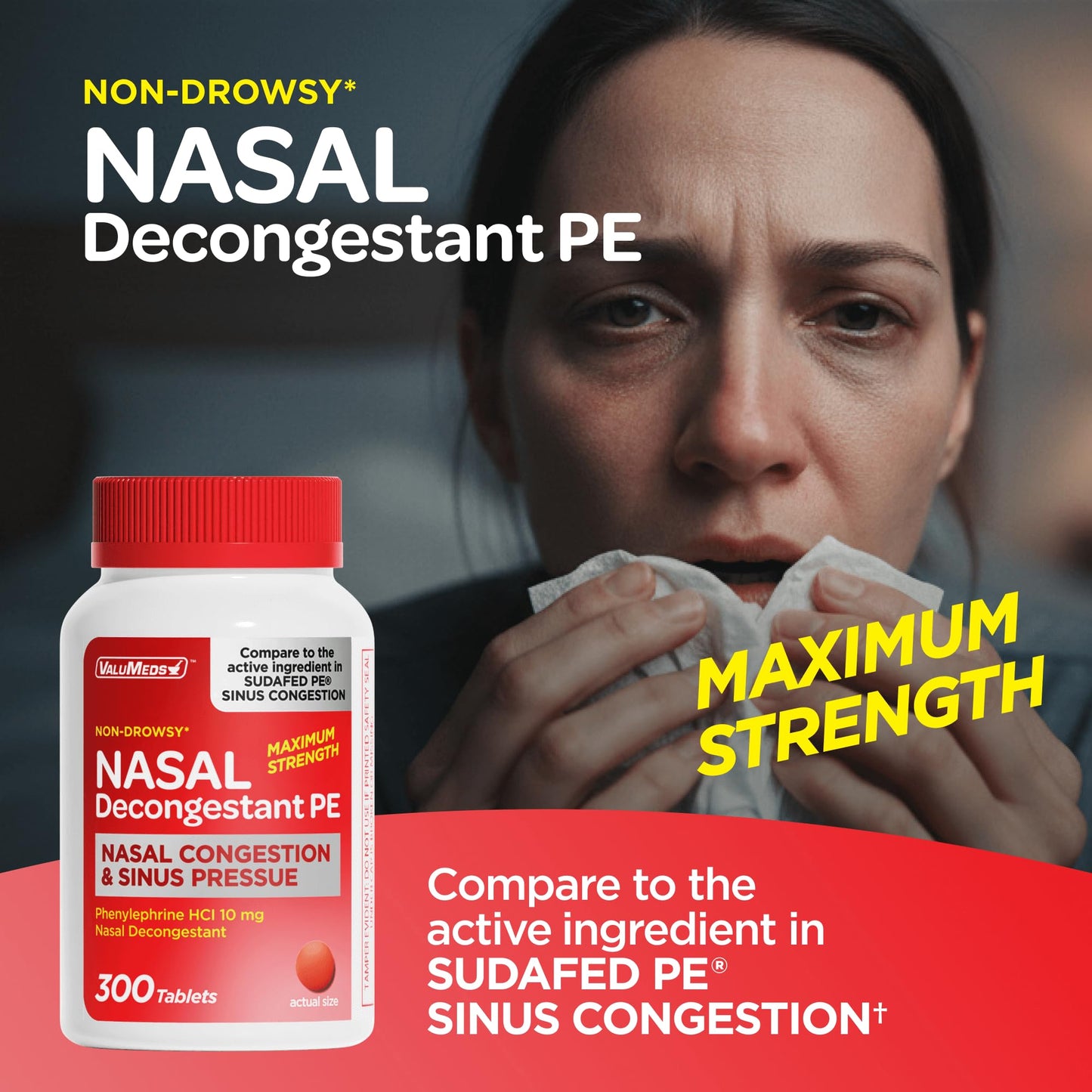 ValuMeds 300 count tablet bottle packaging details