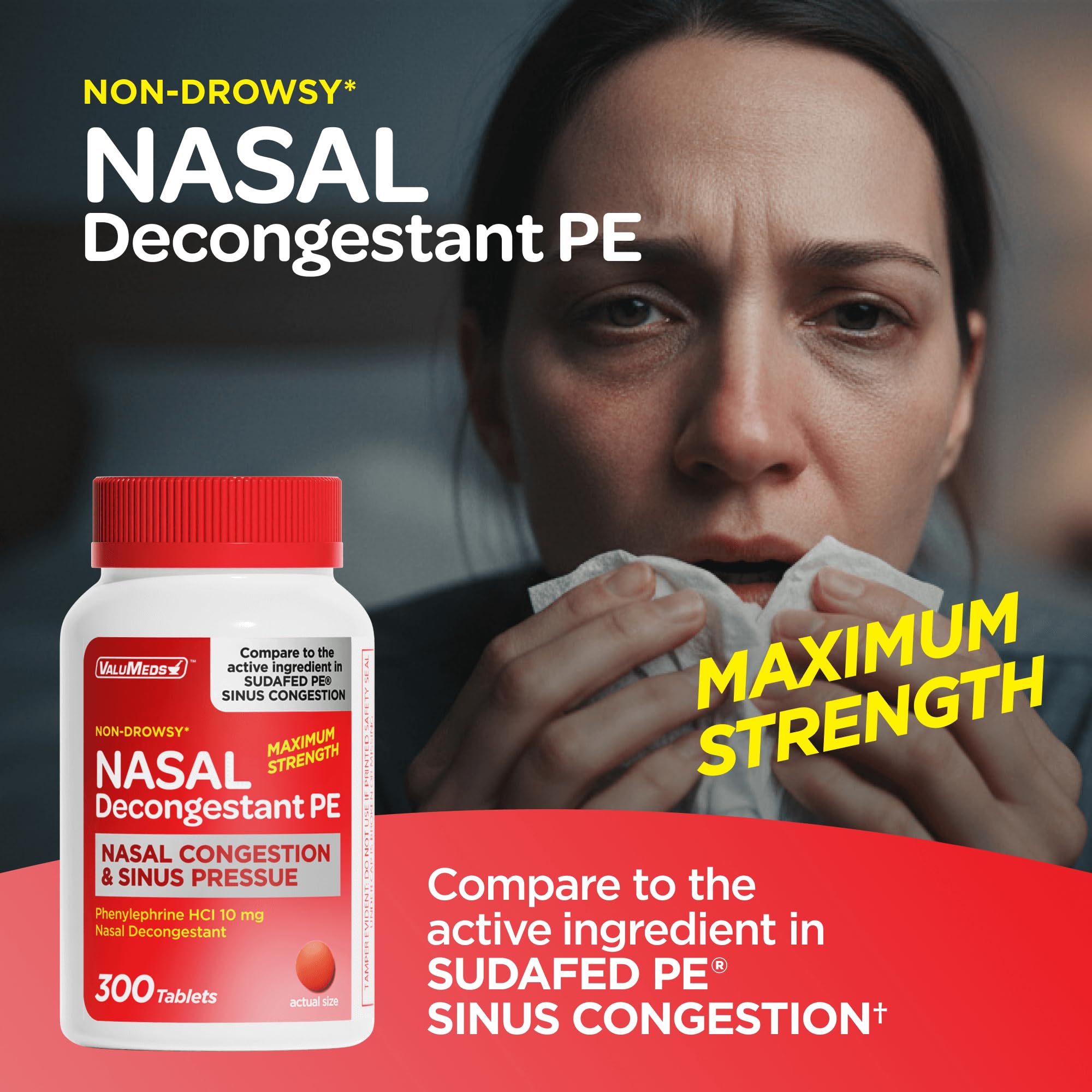 ValuMeds 300 count tablet bottle packaging details