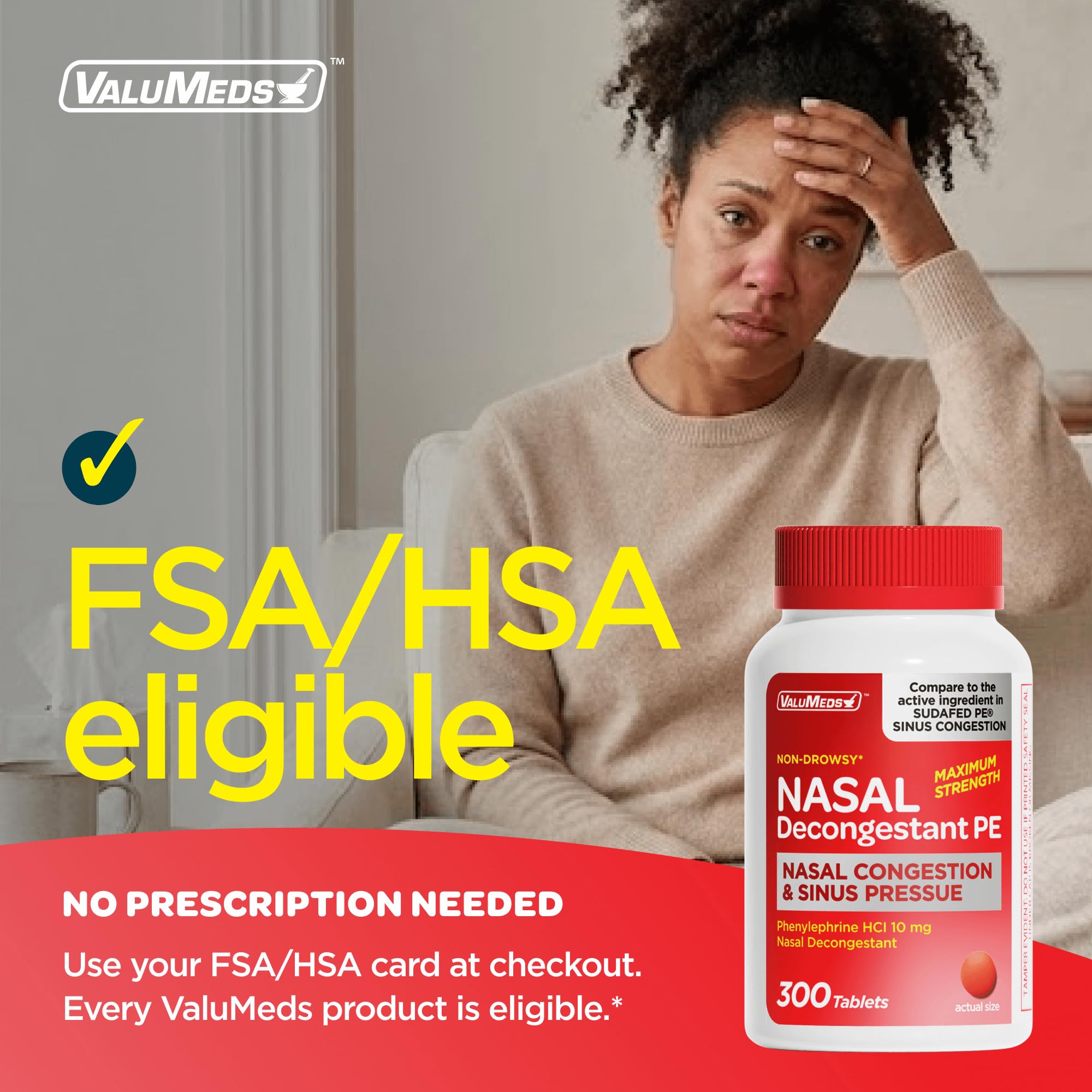 ValuMeds nasal decongestant nutritional facts label