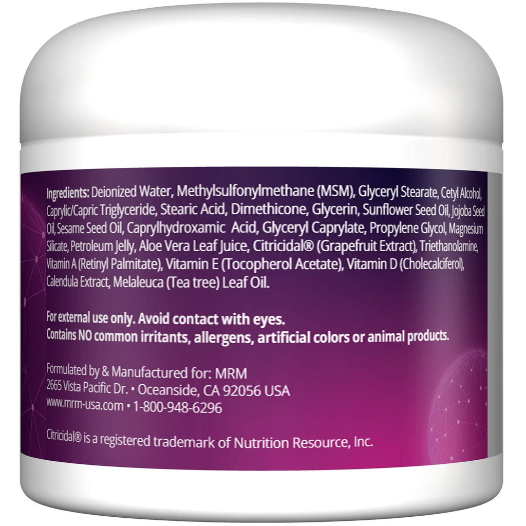 MRM Nutrition MSM Cream texture and application preview
