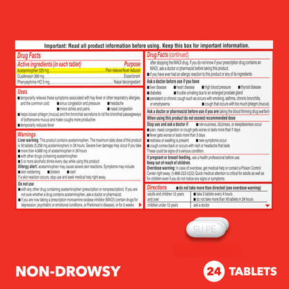 Sudafed PE box held in hand for scale