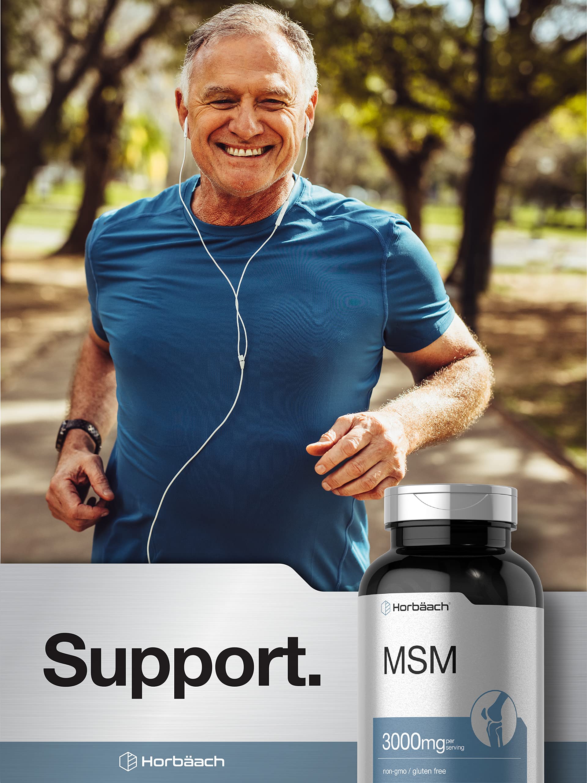 Methylsulfonylmethane tablets for natural hair skin and nails enhancement