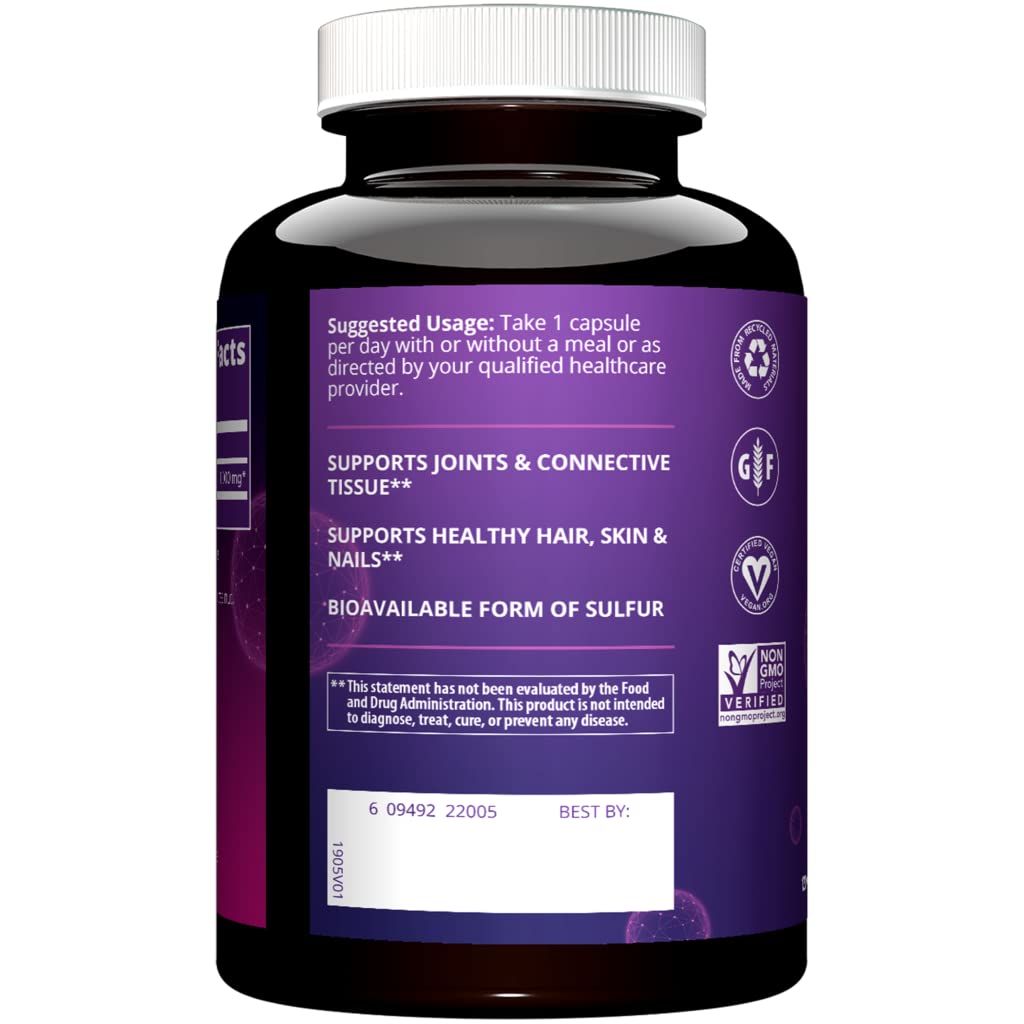 MRM Nutrition MSM pure methylsulfonylmethane supplement capsules