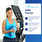 Pure Encapsulations MSM Powder nutritional information panel close up.