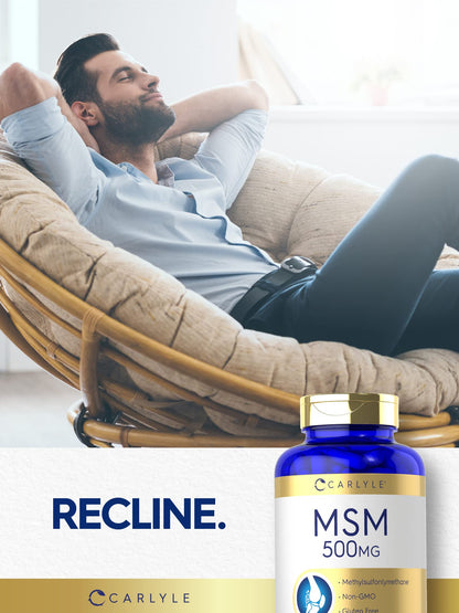 Carlyle MSM 200 capsules premium organic sulfur wellness formula bottle