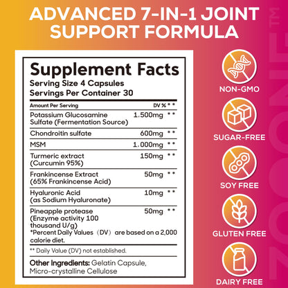 Zooone advanced mobility formula bottle emphasizing cartilage health and stiffness relief benefits.