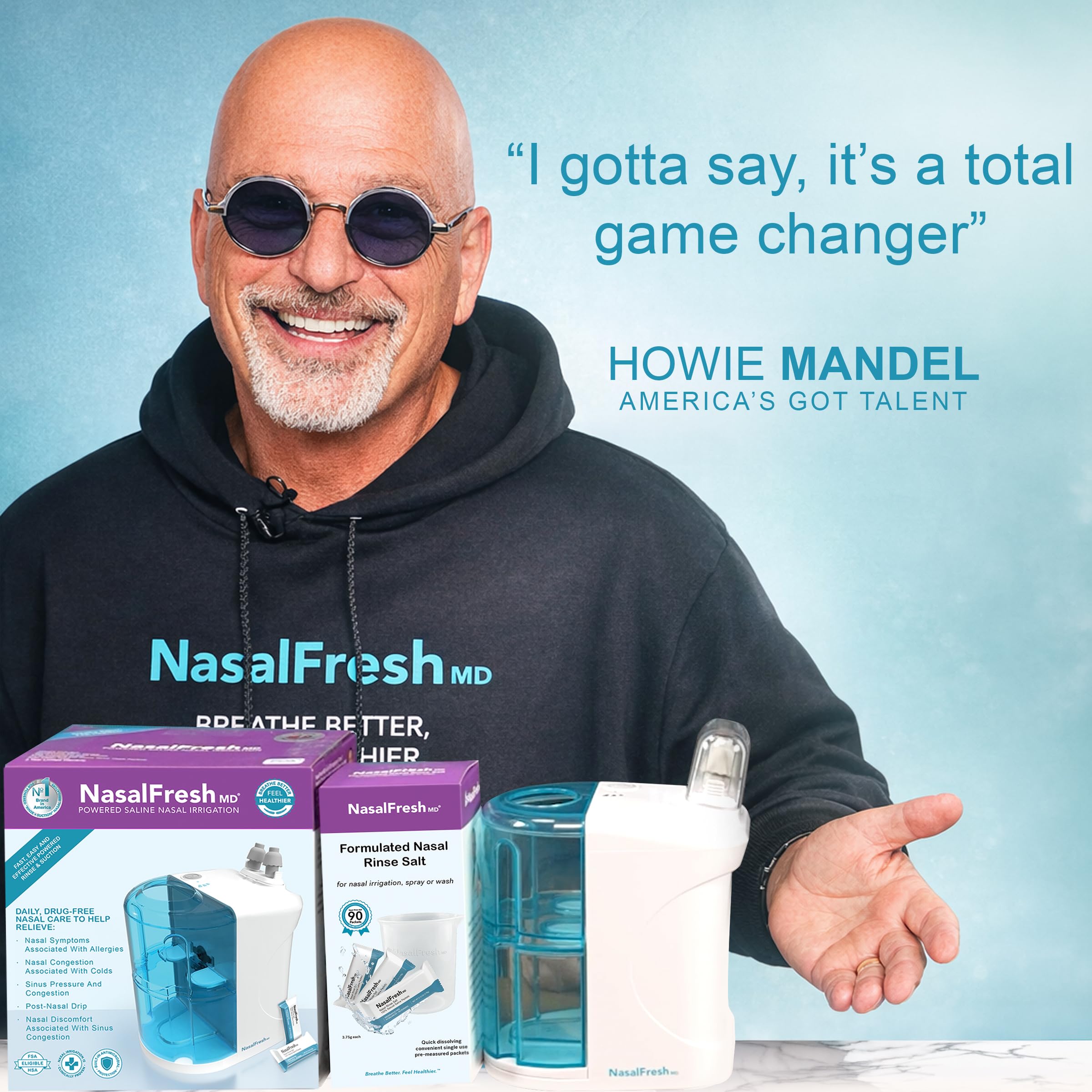 NasalFresh MD travel case and portable system setup